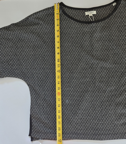 Max Studio Black and White Patterned Knit Blouse SZ XL - Picture 6 of 6